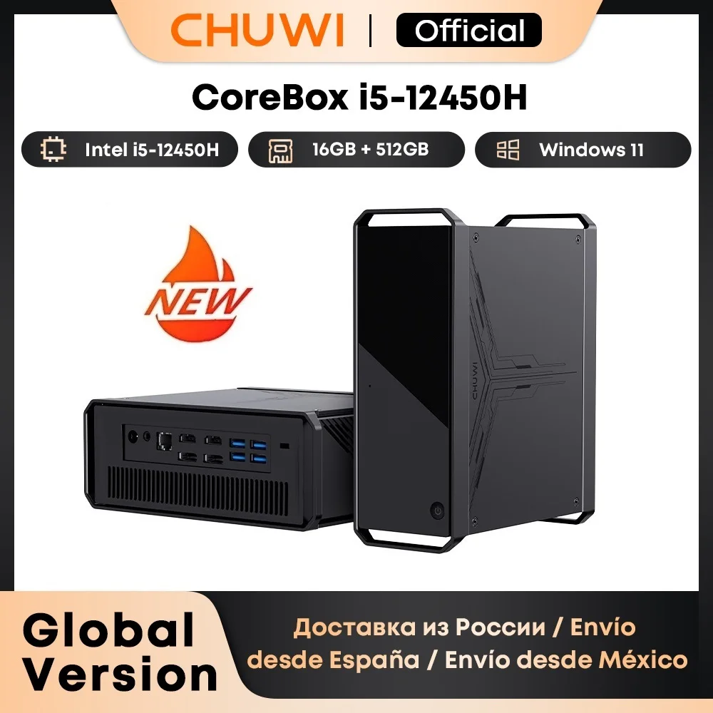 CHUWI CoreBox 5th 16GB LPDDR5 512GB SSD Core i5-12450H Gaming PC