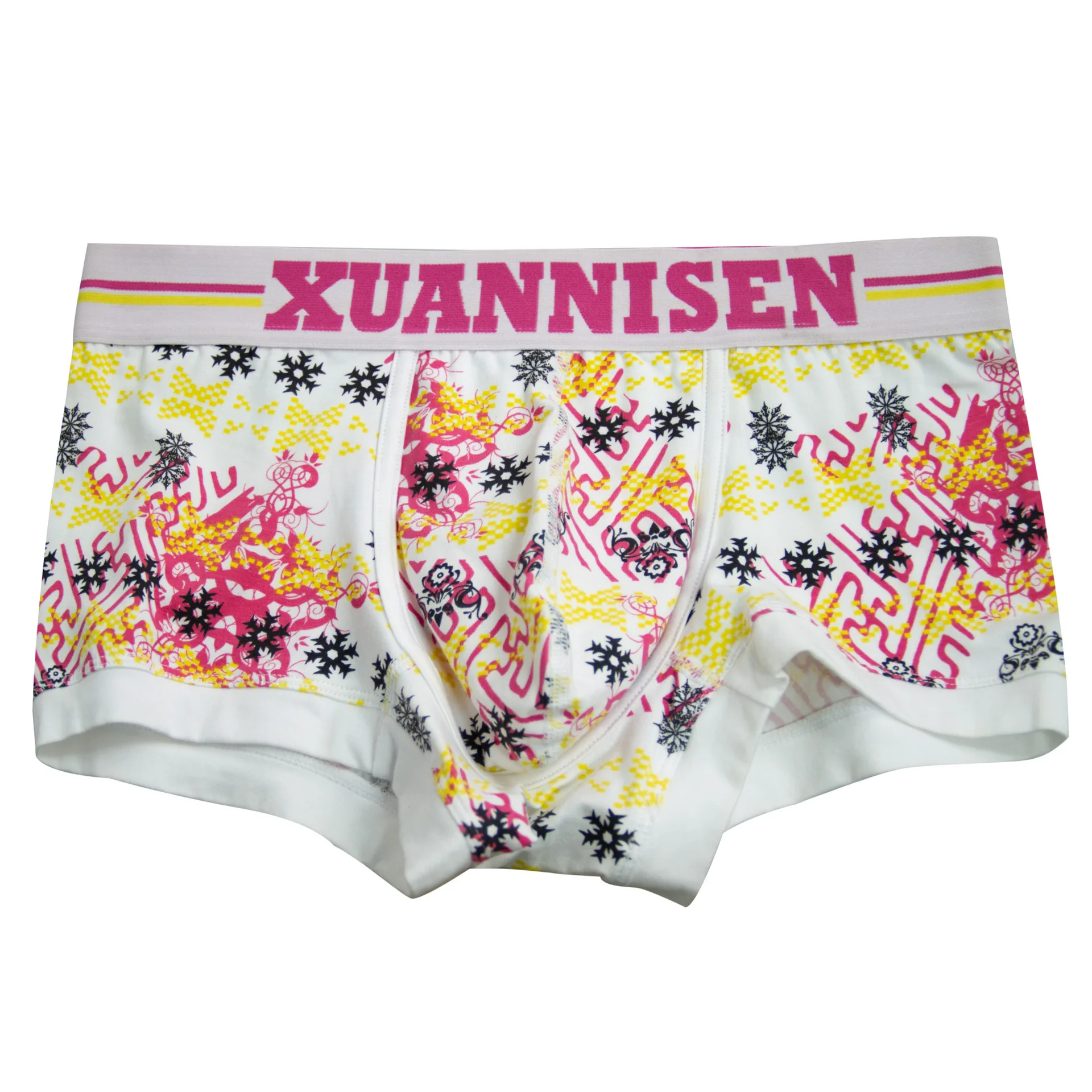 

Men's Cotton Underwear for Young People Cartoon Print Boxer Shorts Gay Low Waist U Convex Pouch Sports Pants Breathable Lingerie