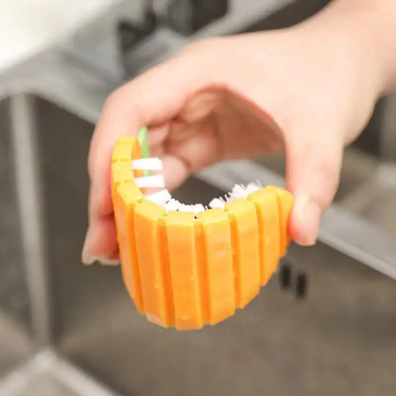 Carrot Brush For Potato Fruits Vegetables Multifunctional Flexible Cleaning Brush Kitchen Bendable Board Gap No Blind Spot