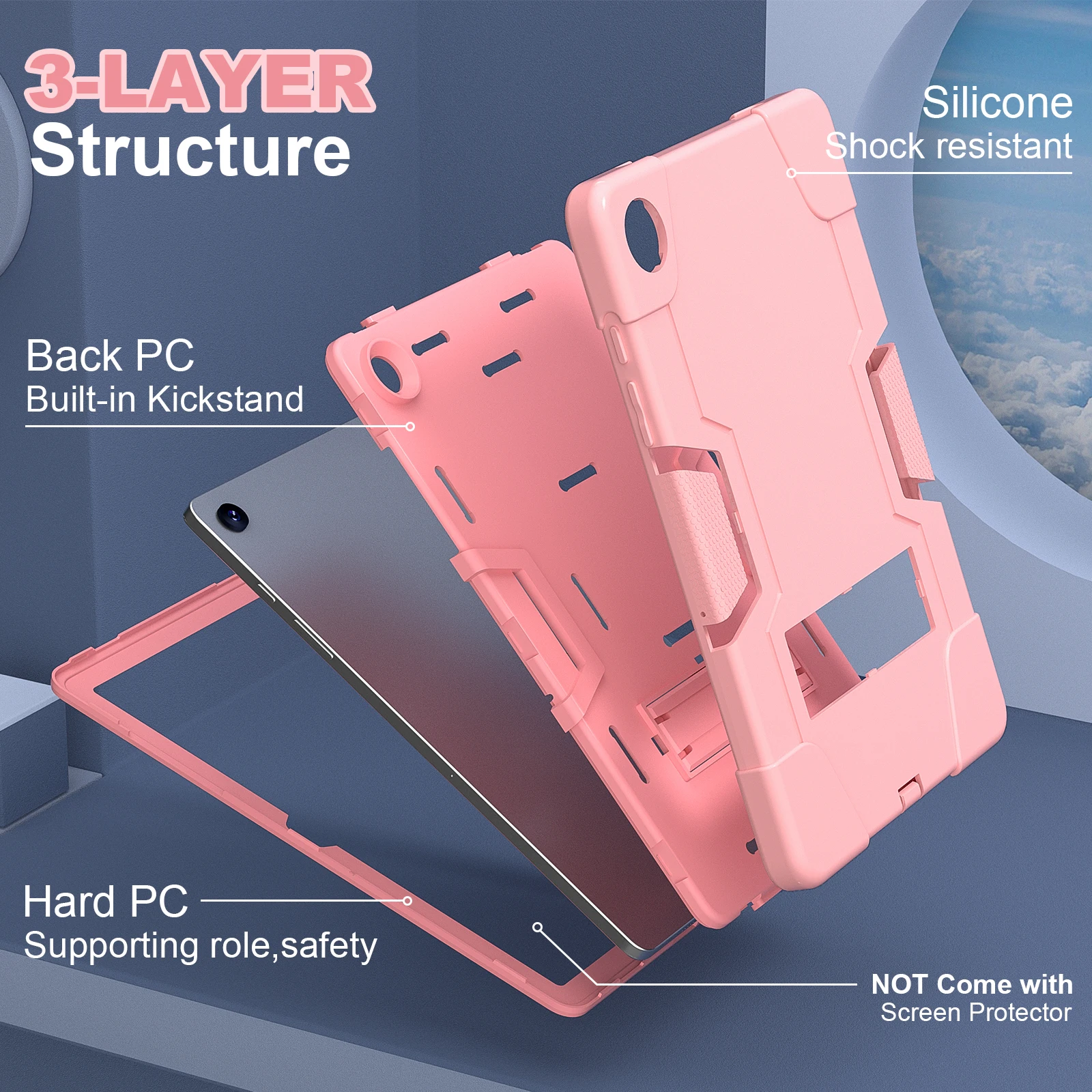 Heavy Duty Rugged Protective Tablet Case with Stand