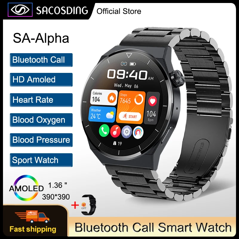 

For Watch Pro AMOLED Watch Men Custom Dial Answer Call Sport Fitness Tracker Men Waterproof watch Men 2023