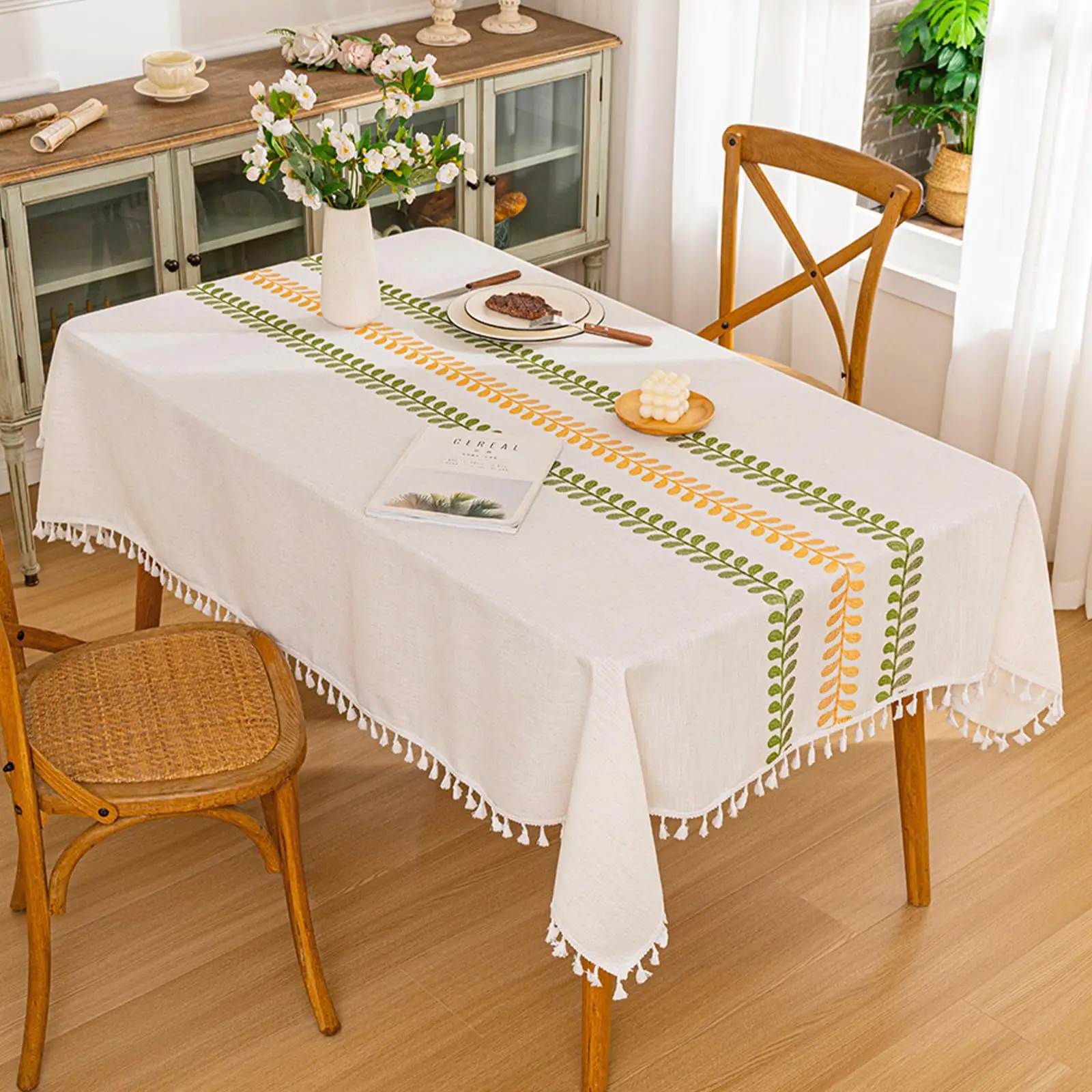 

Table Cloth Rectangle Table, Tablecloths for Rectangle Tables, Rustic Waterproof Cotton Linen Tablecloth Wrinkle Free Tablecloth