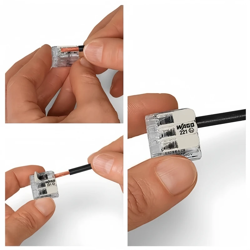 10pcs Original Wago wiring terminal 221-482 221-483 221-485 450V 32A 0.14-4mm&sup2; Wiring connector Explosion proof