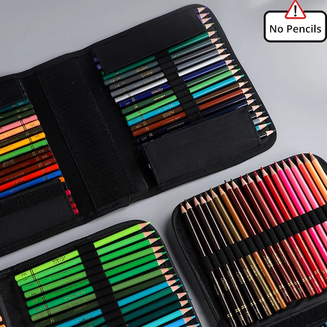 Portable Colored Pencil Case 120 Slots PU Leather Pen Pencil Bag Organizer  Portable- Multilayer Holder for Colored Pencils - AliExpress