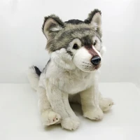 Coyote High Fidelity Anime Cute Gray Wolf Plushie Dog Plush Toys Lifelike Animals Simulation Stuffed Doll Kawai Toy Gifts Kids 1