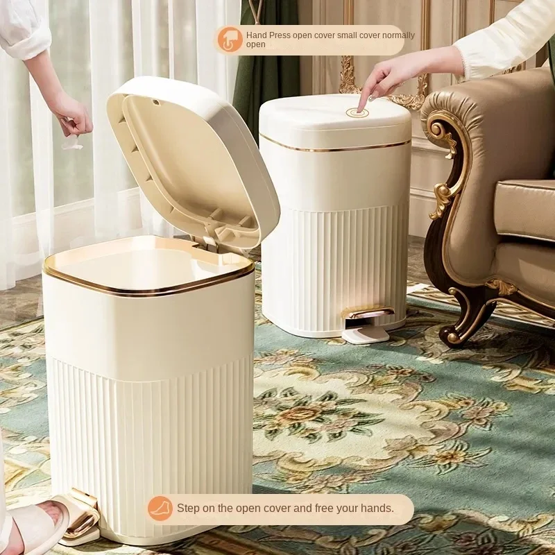 

Garbage For Pedal Bin Basket Light Capacity Recycling Kitchen Trash Type Can Lid With Bathroom Large Luxury