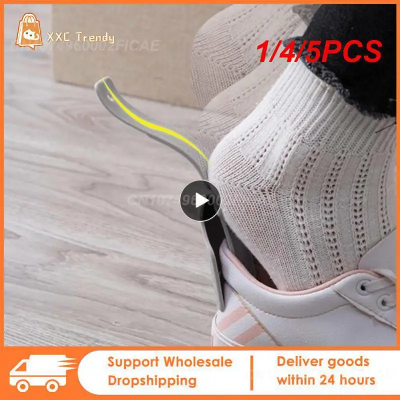 

1/4/5PCS Lazy Shoehorn Plastic Colorful Unisex Wear Shoe Helper Easy On And Off Shoe Sturdy Sleep Shoe Accessories