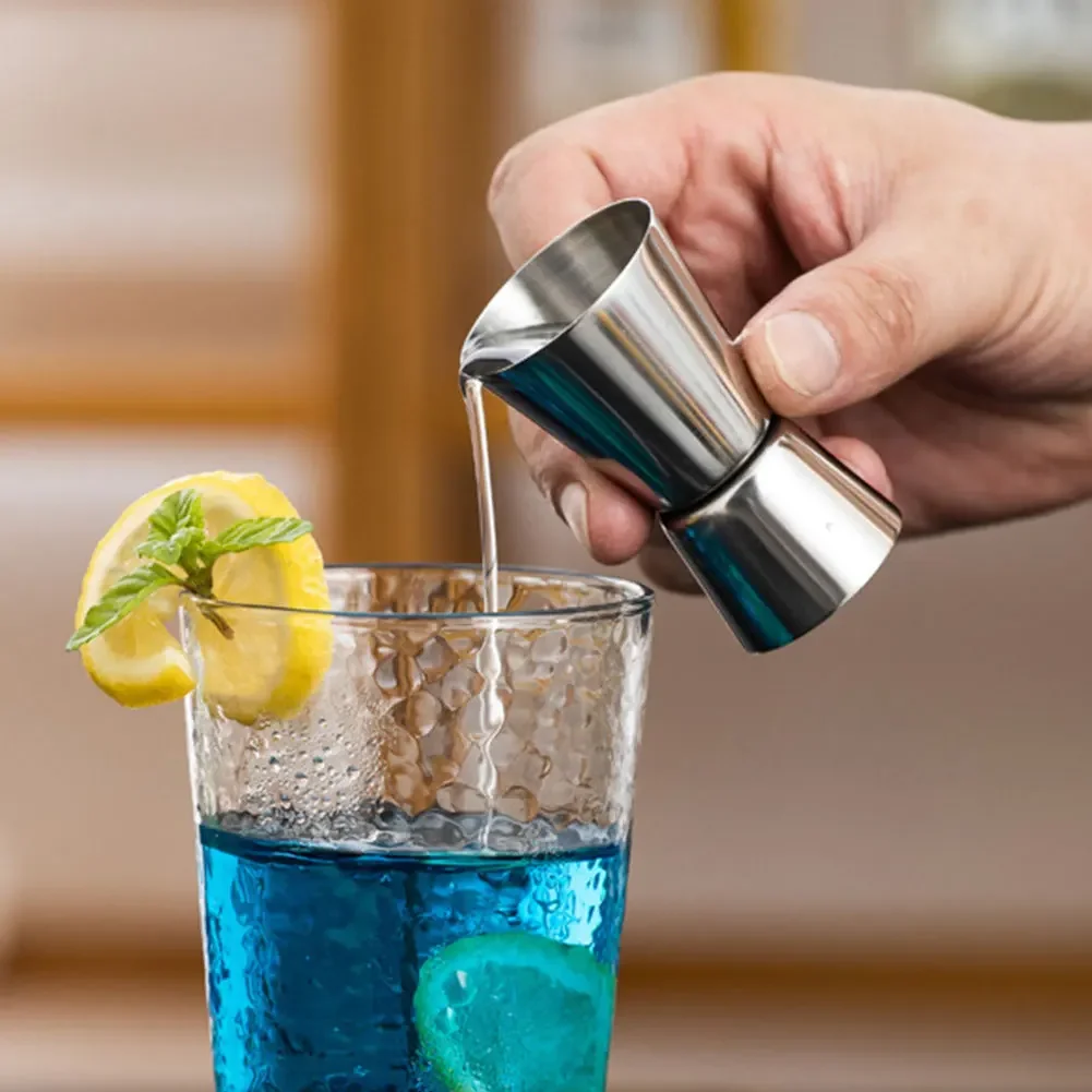 Cocktail Shaker Stainless Steel 15/30ml or 20/40ml or 25/50ml Measure Cup Dual Shot Drink Spirit Measure Jigger Kitchen Gadgets