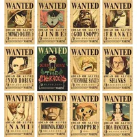 ملصقات "المطلوبين" الكلاسيكية من أنمي ون بيس | One Piece Vintage "Wanted" Bounty Wall Posters