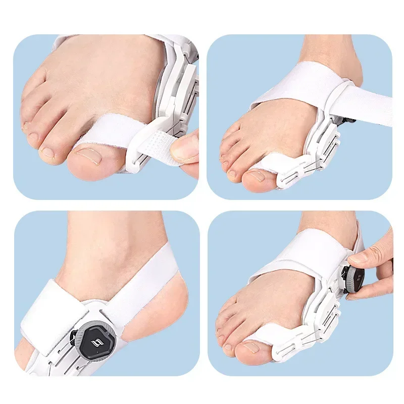 Bunion & Toe Corrector unisex foot hallux valgus braces rotatable toe separator straightener adjustable pedicure finger tool