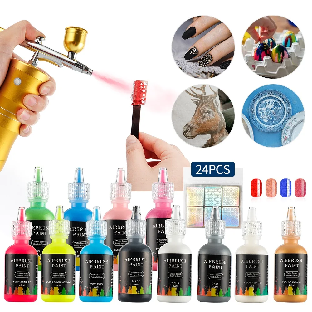 12 Colors 30ml Nail Airbrush Inks For Spray Gun Nail Art Nail Painting  Pigment Inks Airbrush Kit Color Nail Tools Manicure Gel - Nail Polish -  AliExpress