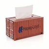 Metal Cargo Shipping Container Tissue Box Cover, Table Decorations Household Napkin Paper Iron Holder 1