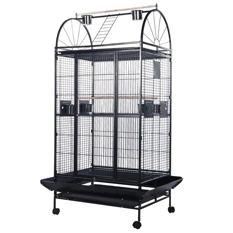 Luxury Large Metal Bird Cage with Parrot Pattern Wholesale Pet Cage By ...