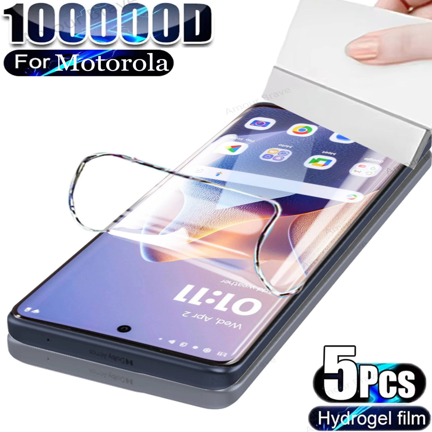 5Pcs Curved Hydrogel Film For Motorola Edge 60 Fusion Edge 50 40 30Ultra Plus Moto G85 G84 G75 G55 G45 G35 G14 Screen Protectors