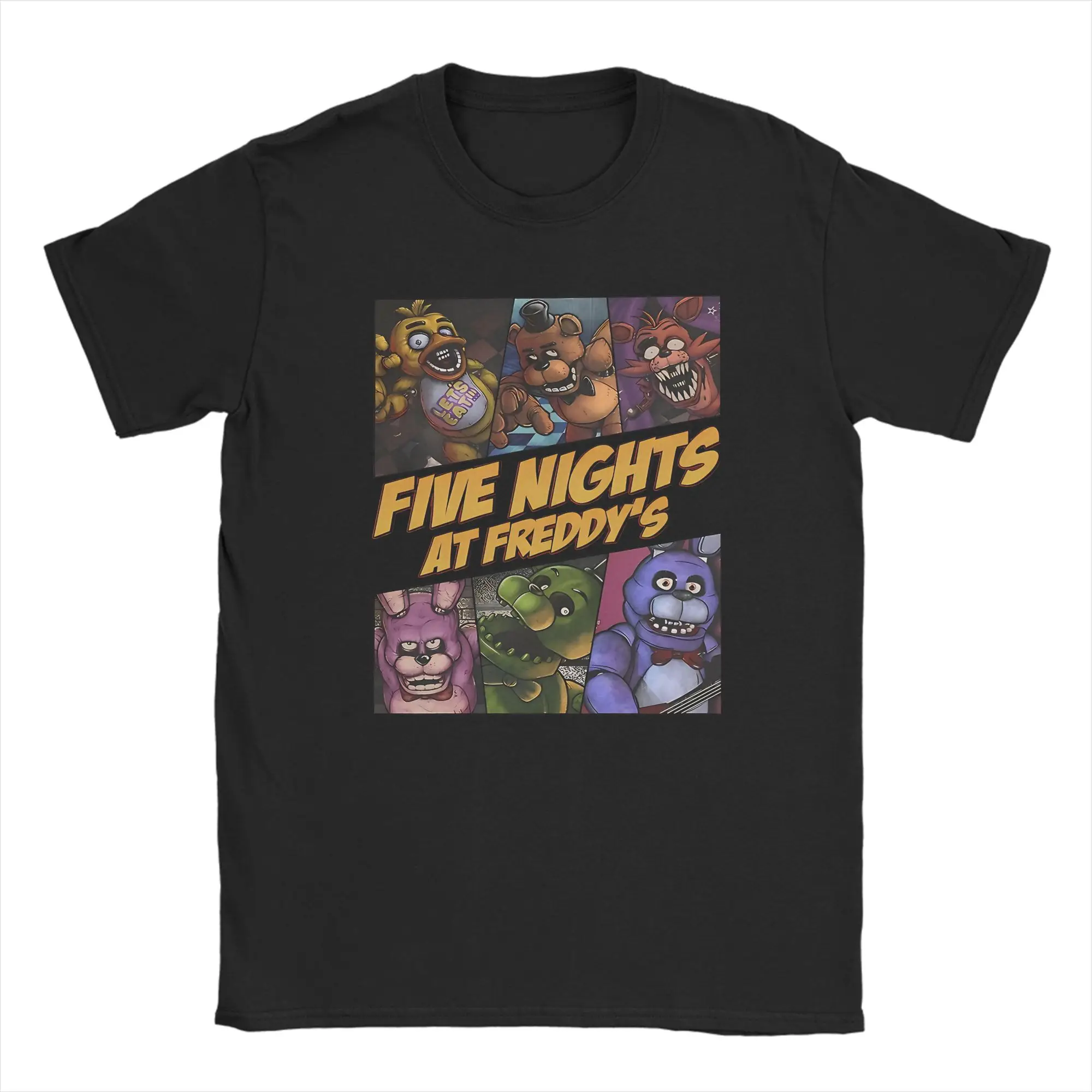 FNAF Meme Pure Cotton Casual Unisex T-Shirt - Round Neck Short Sleeve