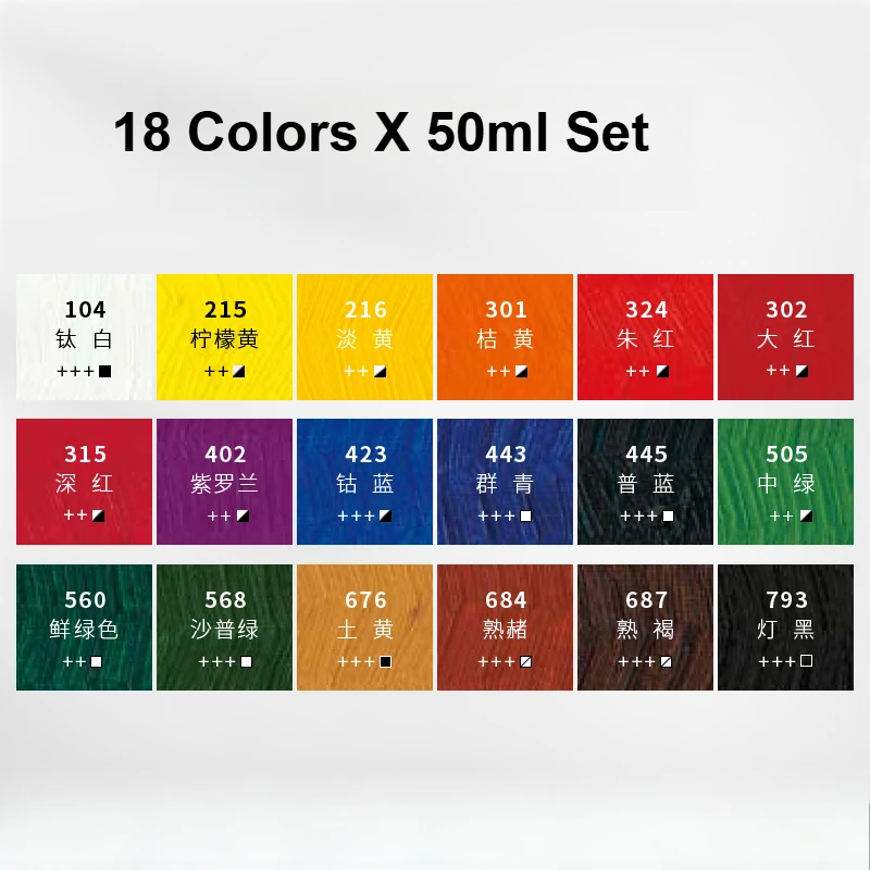 Phoenix 50ml High-Saturation Fast-Drying Creamy Oil Paint for Artists and Beginners