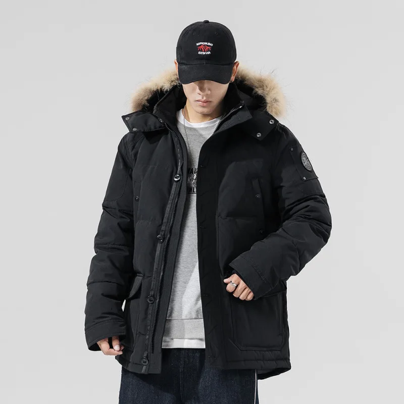 Winter Men's Down Jacket Thick Mid-length Winter Clothing Middle-aged and Elderly Thick Warm Jacket main image 0