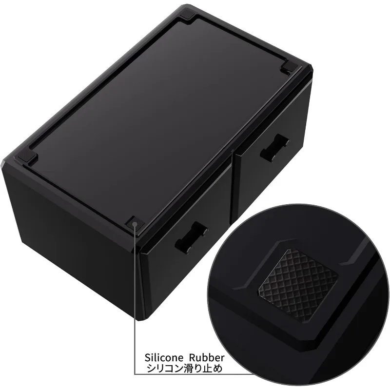 Makeup Organizer 3 Pieces Cosmetic Storage Case with 6 Drawers (Black) 4