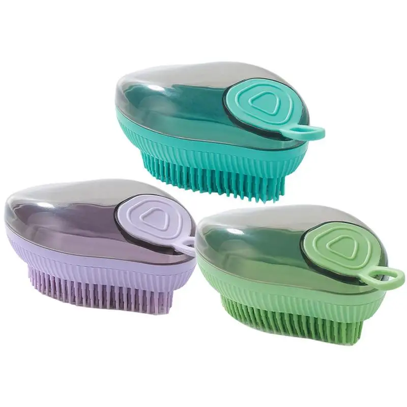 

Dog Cat Cleaning Grooming Supplies Soft Safety Silicone Pet Shampoo Massager Bath Brush Shower Dispenser Tool Puppy cat Washing