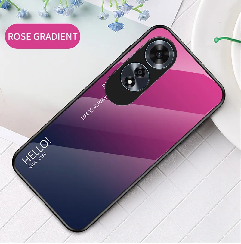 Gradient Tempered Glass Glossy Back Cover