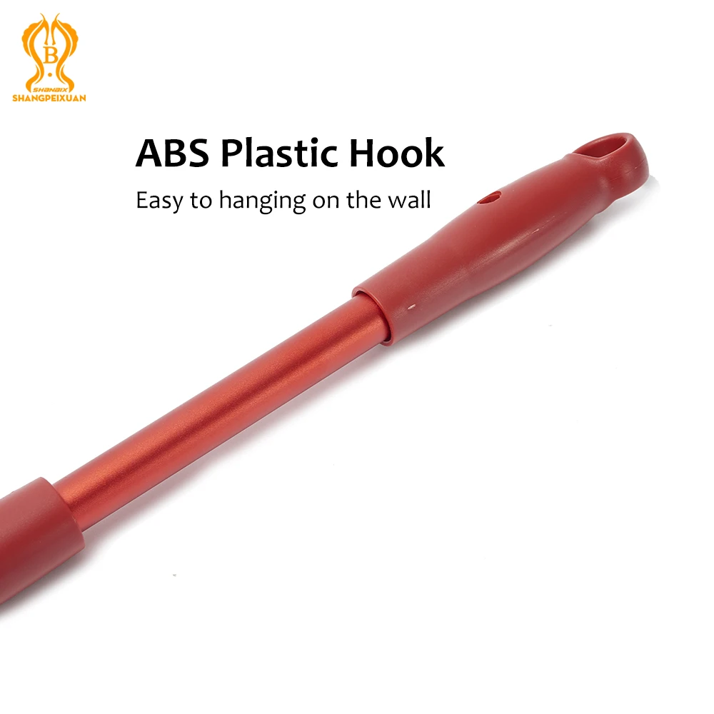 SHANGPEIXUAN 9 Inch Turning Peel Perforated Pizza Shovel Aluminum Alloy Red Handle Pizza Peel Tools Oven Accessories