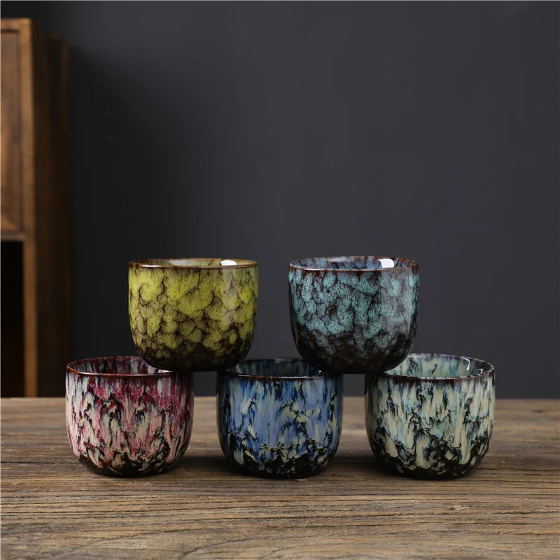 Kung Fu Cup Concentrated Coffee Cup Retro Tea Bowl Rough Pottery Creative Kiln Ceramic