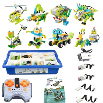 45300 Technical Parts RC Wedo Lithium Battery Robotics Construction Set Building Blocks Compatible lego Wedo 2.0 Educational Toy 1