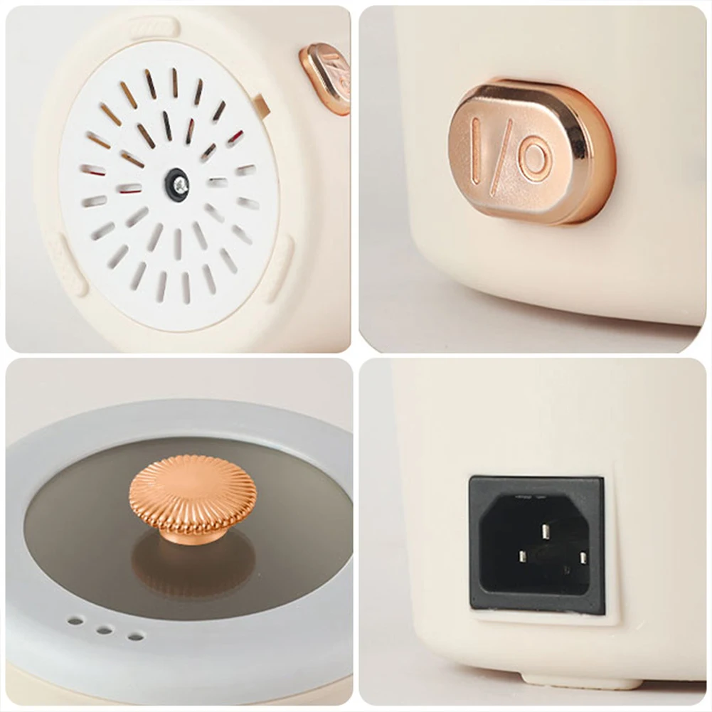 Portable Electric Pot, Hot Pot Electric With Detachable Power Cord, Button Control, Anti Dry Burning Function, Circular Embedded