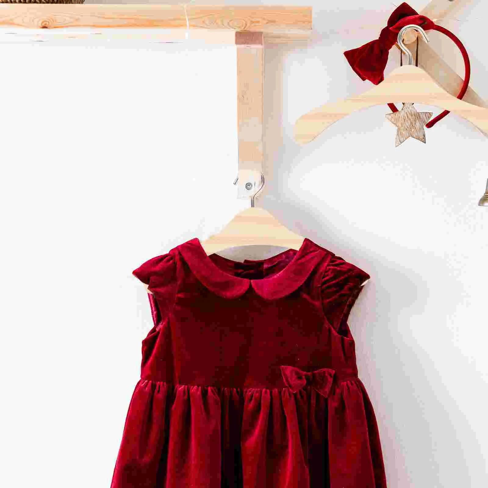 

10 Pcs Non- Slip Clothes Hangers Toys for Girls 8-10 Wardrobe Accessory Solid Wood