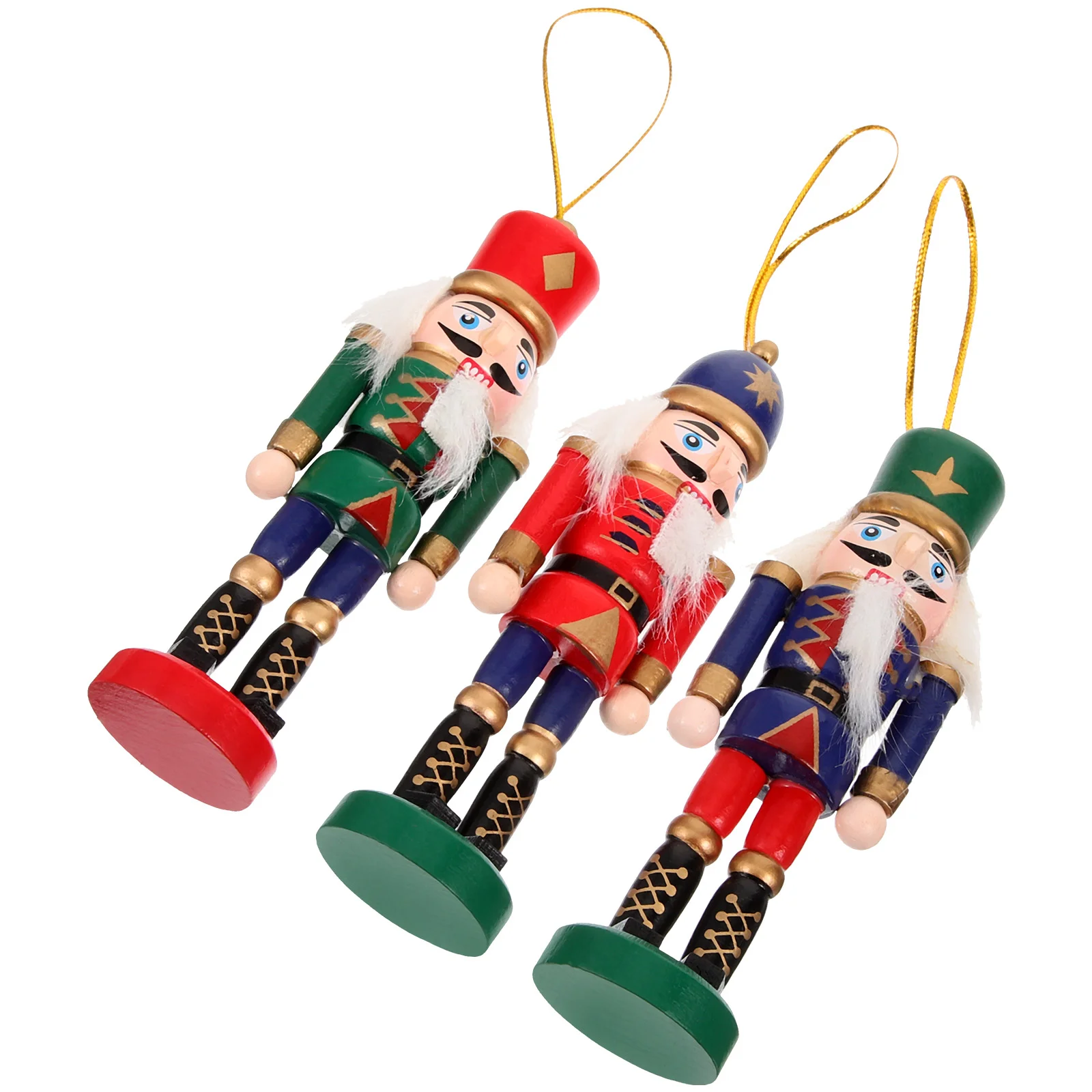 

Nutcracker Xmas Wood Nutcrackers Craft Hanging Christmas Decoration Crafts Puppet Traditional Decorative Decorations
