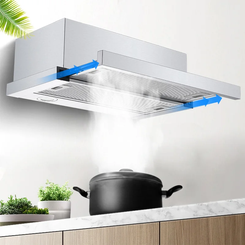 Range Hood For Kitchen Rental RoomTop Suction Kitchen Drainage Kitchen Ventilator Large Suction Exhaust Hood Pull Easy to Clean 5