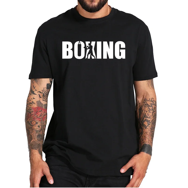 

Boxing Fighting T-shirt Funny Fight Boxing Fans Gifts Men boy Clothing Summer 100% Cotton Soft Casual T Shirt