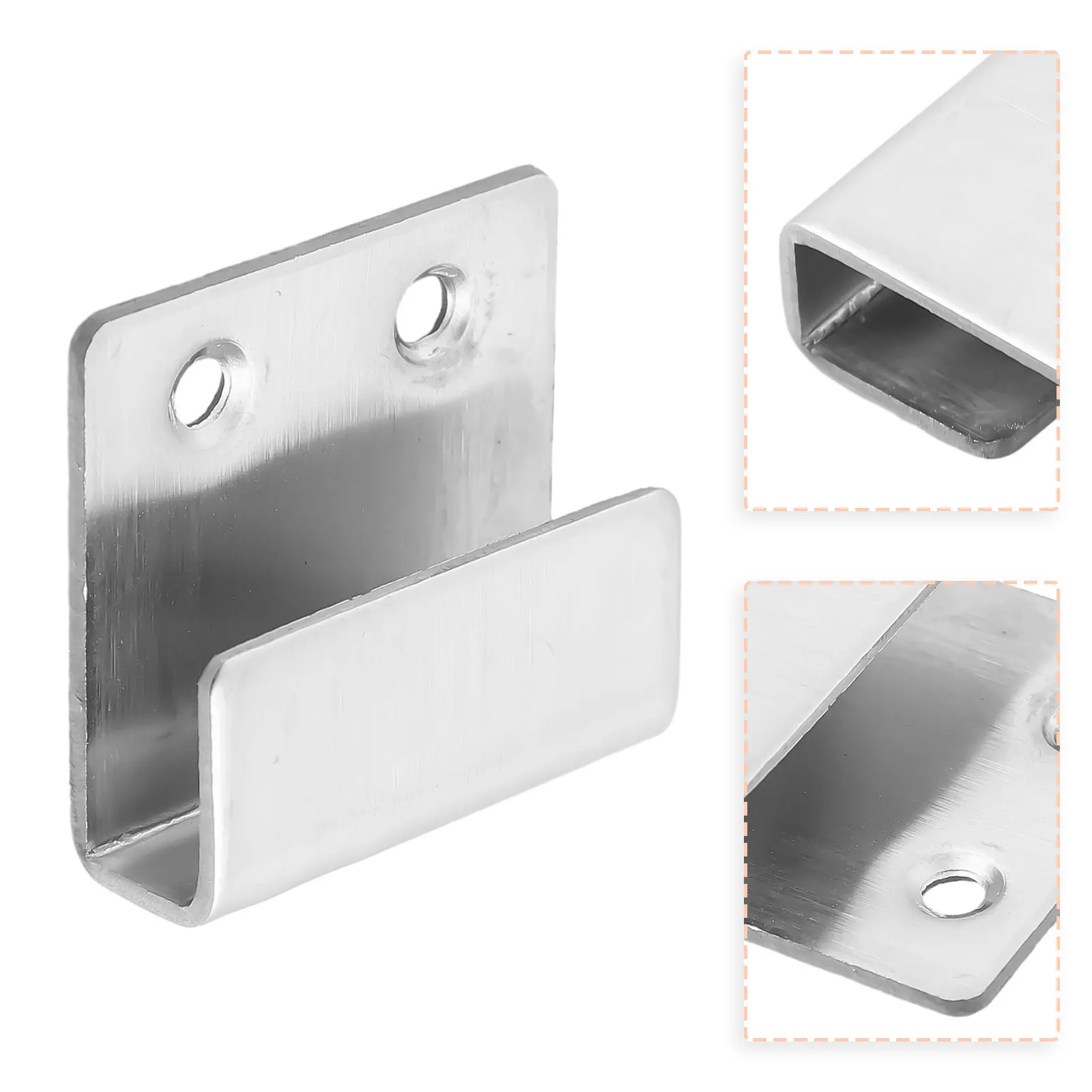 U-shape Corner Brackets Hanging Hook Stainless Steel 40*11*34mm For Wall Shelf Furniture Storage Hardware Accessories