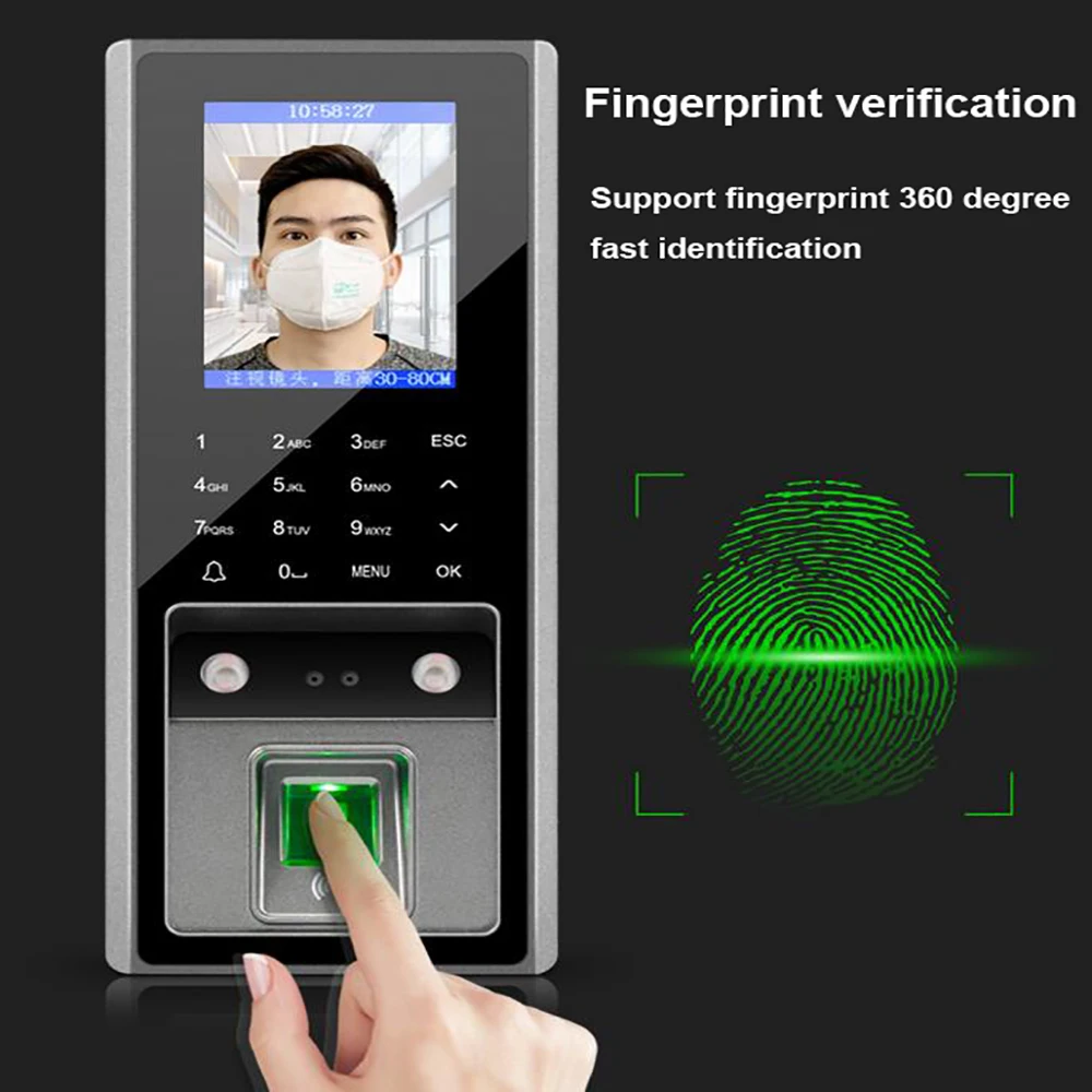 Fingerprint access attendance facial recognition integrated machine intelligent central control password access control system