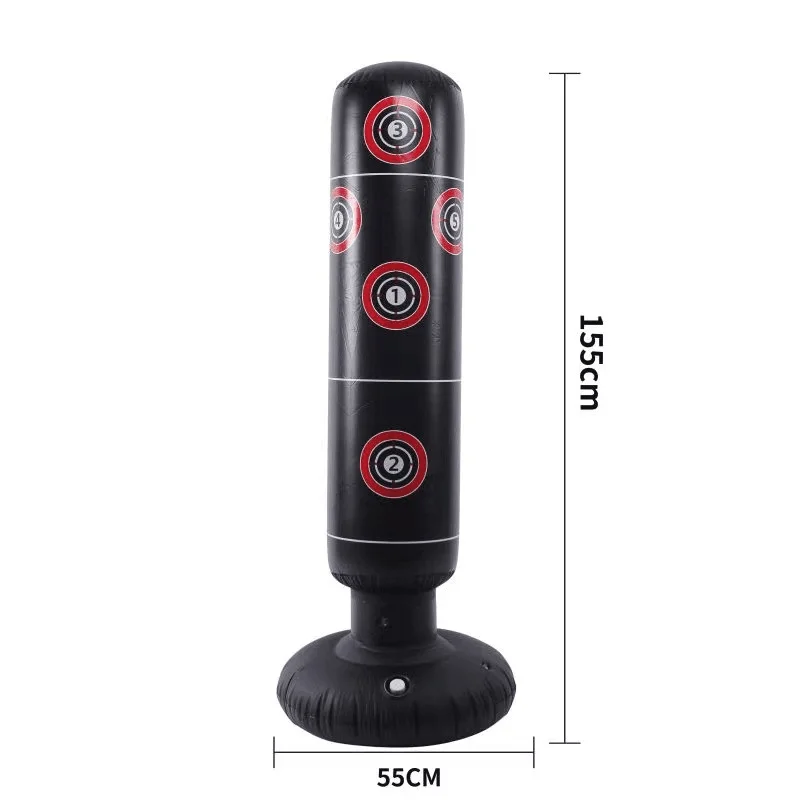 Unisex Children Punching Bag fitness inflatable kids sandbag home gym fitness boxing fight training stress relief toy