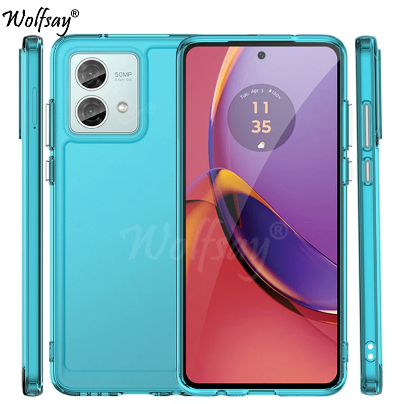 Custodia Trasparente Per Motorola Moto G84 Bumper Soft Tpu Candy Color Clear Case Per Moto G84 G 84 Cover Per Moto G84 Case 6.5 Pollici