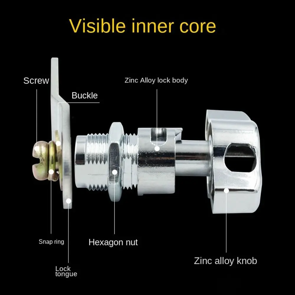 Description Picture 6 of itemKeyless Cam Lock New Zinc Alloy Hardware Mechanical Door Lock Mechanical DIY Cabinet Door Padlock Cabinet Mailbox