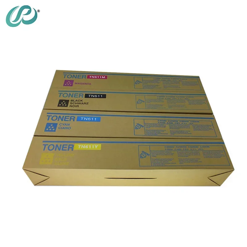 4pcs TN611 Copier Toner Cartridge Compatible for Konica Minolta Bizhub C451 C550 C650 Refill Toner Cartridge CMYK