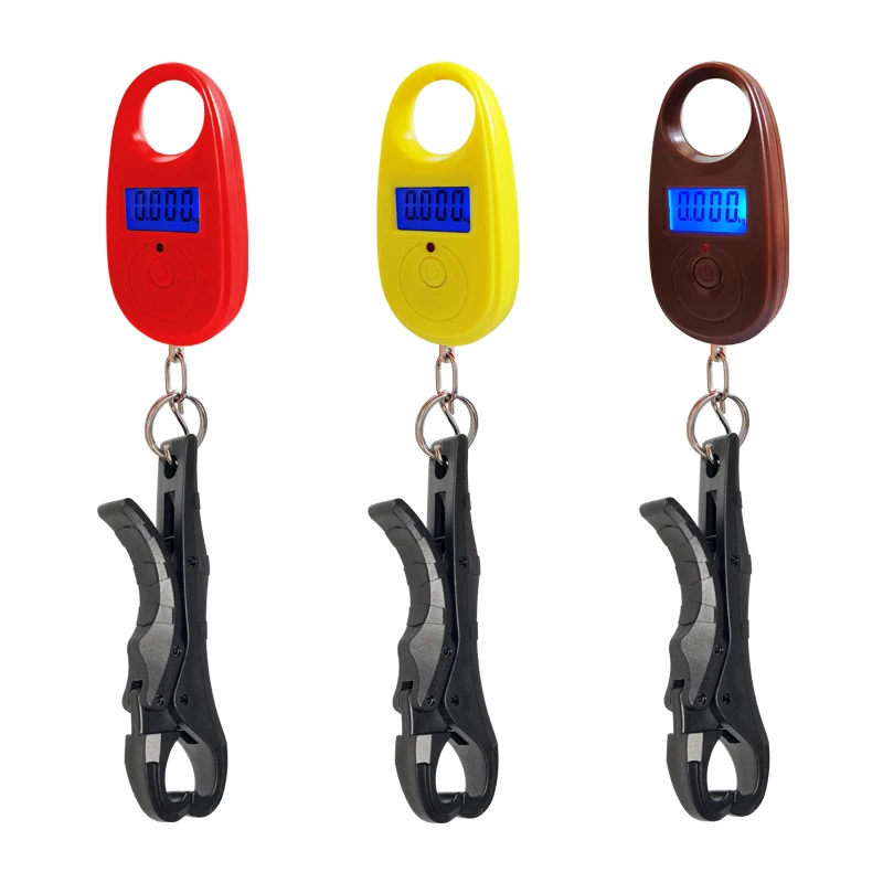 Portable Fishing Gripper Fishing Lip Grip Digital Electronic Scale Set with Battery Plastic Tackle Carp Accessories