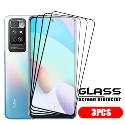 Premium Tempered Glass Screen Protector - 4 Pack, Full Coverage, 9H Hardness, HD Clarity for Redmi 10 4G (3 Front Glass)