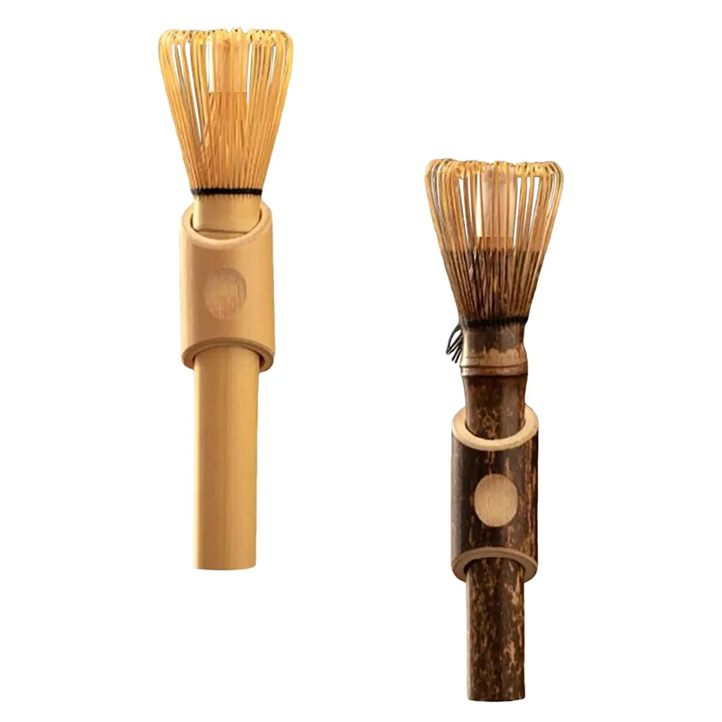 Matcha Whisk With Long Handle Matcha Powder Brush Tool Ceremony Accessory Japanese Style Handcurled Bamboo Tea Whisk