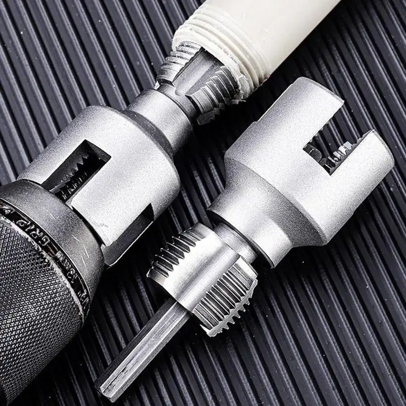 Water Pipe Inner Hole Thread Opener Integrated Internal & External Pipe Threading Tool for 1/2" PVC Thread Maker Tool