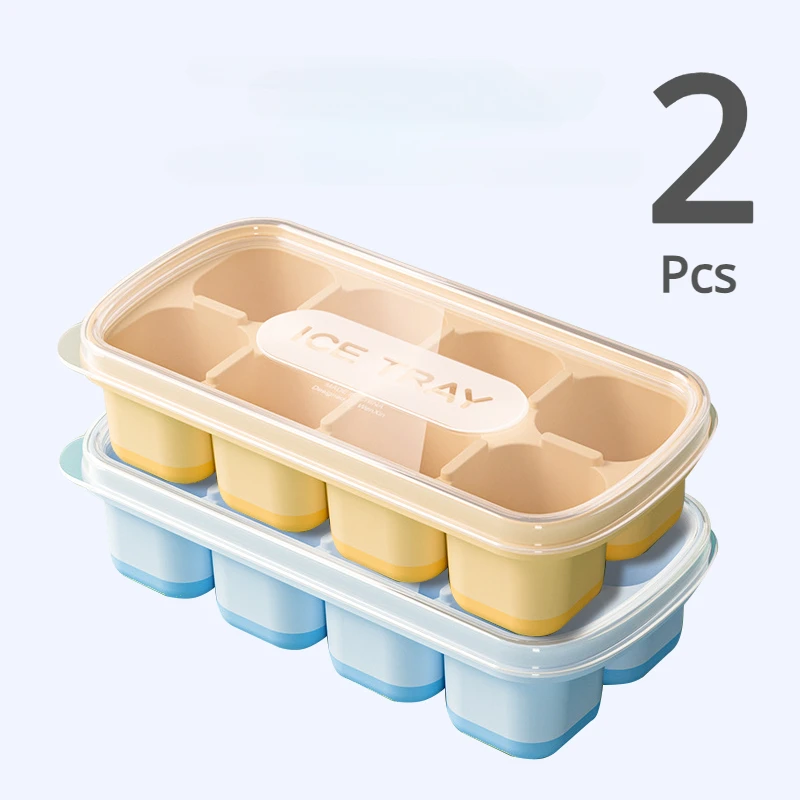 ICE STORE 　お決まり品 Zackoo 8Grid Silicone Press Ice Cude Tray Mould Home Frozen