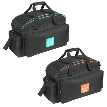Borsa DJ di Grande Capacità con 4 Divisori Staccabili, Borsa da Viaggio per Cavi DJ, Borsa per Musicisti, per Controller DJ, Attrezzature e Accessori