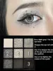 Cold Sweet Light European And American Smoky Eye Nine Color Eyeshadow Tray Cement Dark Punk Black And White Gray Metal Pearl 4