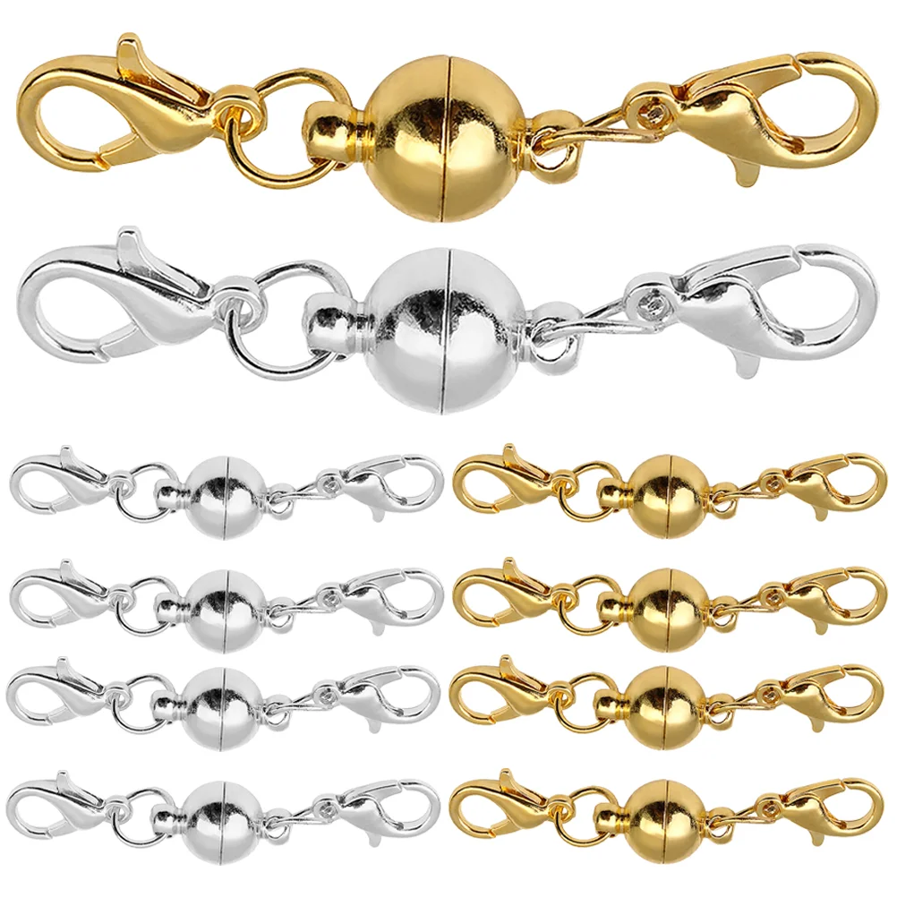 

10 Pcs Ball Magnetic Buckle Clasps For Jewelry Necklace Bracelets Jewlery Connector