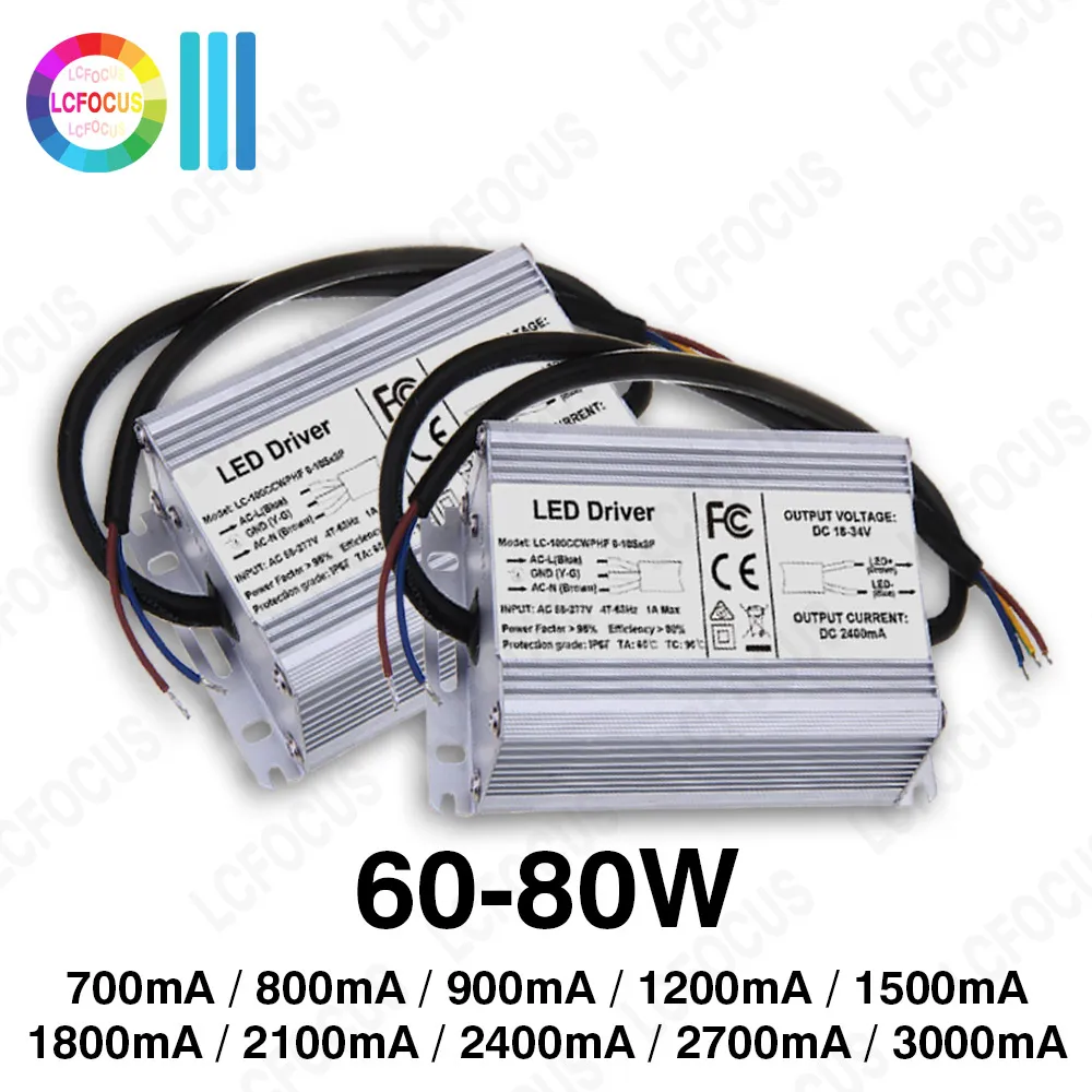Constant Current LED Driver 80W IP67 Waterproof 700mA 800mA 900mA ...