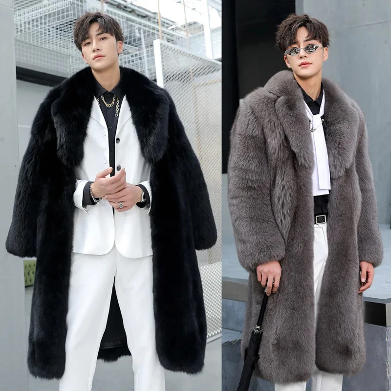 Coat Leather Jacket Fur Men Fashion Clothing Casacos De Inverno Masculino Autumn and Winter Environmental Friendly Breathable