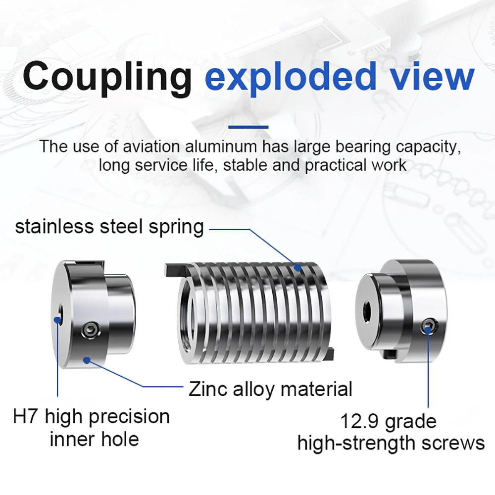 Shaft Coupler Flexible Coupling Shaft Connector AUCHTEL LP D D26L38 Spring Coupling Encoder Screw Connection