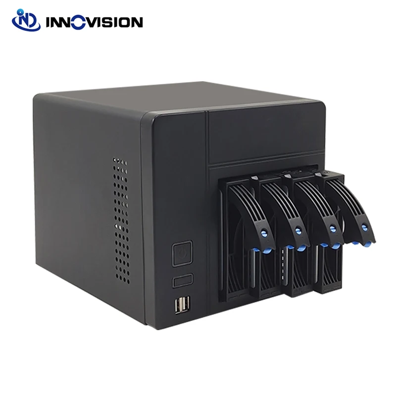 Mini ITX Desktop Case High Quality New Tooless 4 HDD Trays 4Bays Hard Disk Nas Storage Server Case Support MINI-ITX Motherboard pc case pc chassis mini itx desktop case